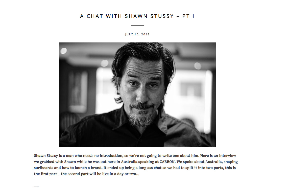 Shawn Stussy Interview
